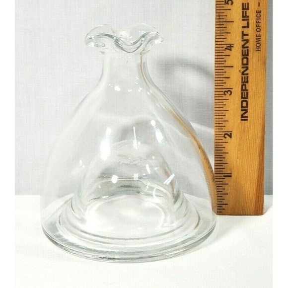 RARE Decorative Italian MOD DEP  Clear Glass Bottle OIL VINEGAR WINE Decanter - Picture 3 of 12